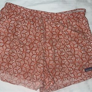 Patagonia Women's Orange Patterned Shorts